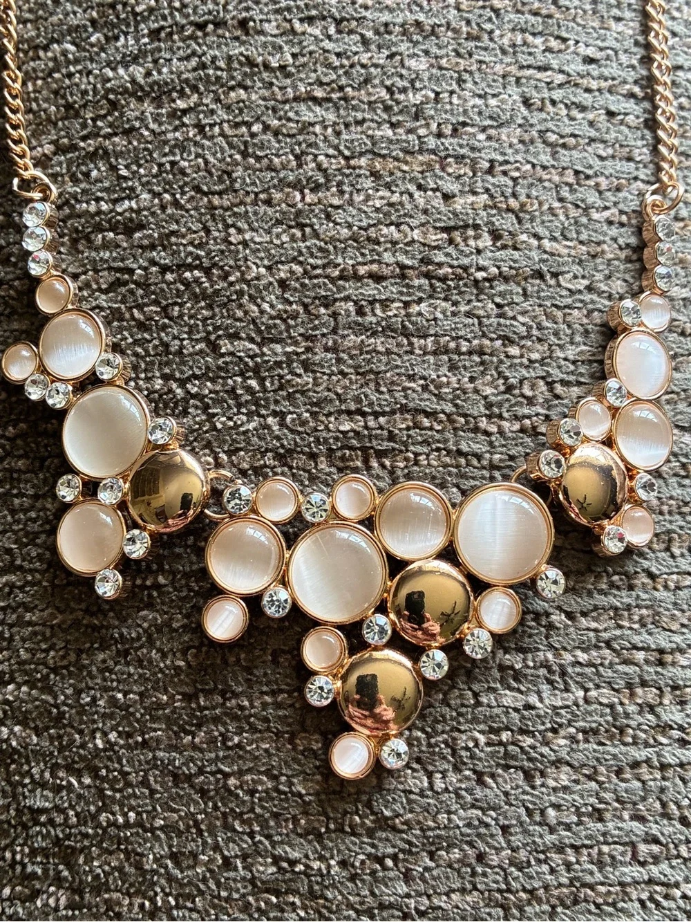 Rose Gold and Blush Bib Necklace - Women Jewelry